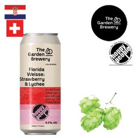 The Garden Brewery / Hoppy People - FloridaWeisse Strawberry & Lychee 440ml CAN